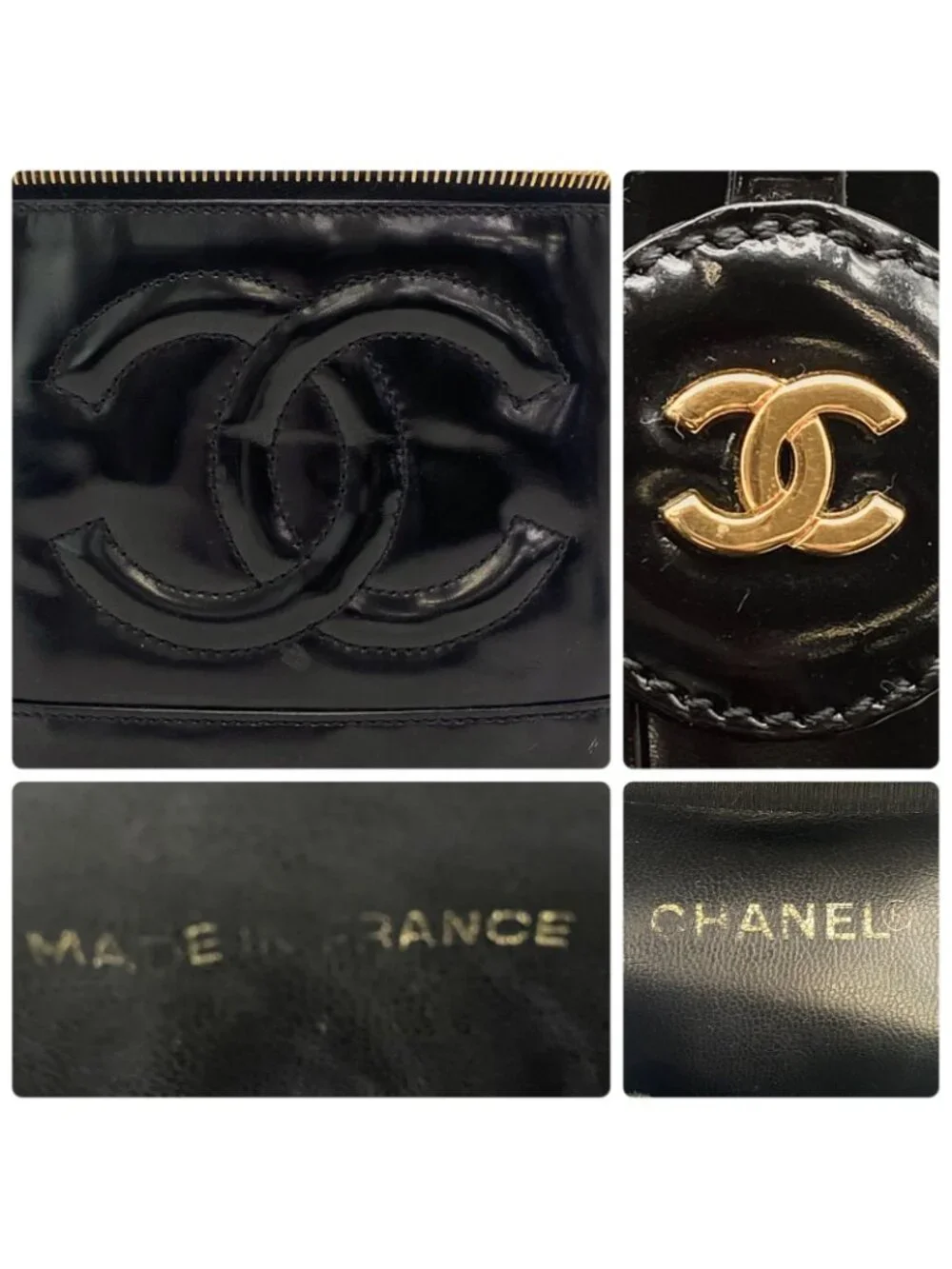 Chanel Vanity Bag CC Logo Black Seal